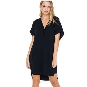 ASTR V-Neck Crepe Shift Dress